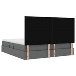 Casa si Gradina - Mobilier - Paturi si accesorii - Paturi - Pat cu lumini cu banda LED Gri inchis 180 x 200 cm tesatura - Infinity.ro