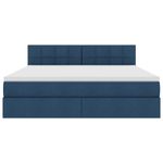Casa si Gradina - Mobilier - Paturi si accesorii - Paturi - Pat cu lumini cu banda LED albastru 160 x 200 cm tesatura - Infinity.ro