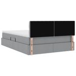 Casa si Gradina - Mobilier - Paturi si accesorii - Paturi - Pat cu lumini cu banda LED Gri deschis 140 x 190 cm tesatura - Infinity.ro