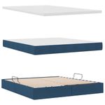 Casa si Gradina - Mobilier - Paturi si accesorii - Paturi - Pat cu lumini cu banda LED albastru 160 x 200 cm tesatura - Infinity.ro