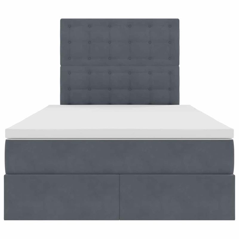 Casa si Gradina - Mobilier - Paturi si accesorii - Paturi - Pat cu lumini cu banda LED Gri inchis 120 x 200 cm Catifea - Infinity.ro
