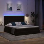 Casa si Gradina - Mobilier - Paturi si accesorii - Paturi - Pat cu lumini cu banda LED Negru 180 x 200 cm Catifea - Infinity.ro