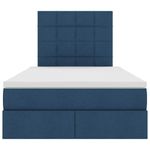 Casa si Gradina - Mobilier - Paturi si accesorii - Paturi - Pat cu lumini cu banda LED albastru 120 x 200 cm tesatura - Infinity.ro
