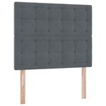 Casa si Gradina - Mobilier - Paturi si accesorii - Paturi - Pat cu lumini cu banda LED Gri inchis 120 x 200 cm Catifea - Infinity.ro