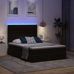 Casa si Gradina - Mobilier - Paturi si accesorii - Paturi - Pat cu lumini cu banda LED Negru 140 x 200 cm Catifea - Infinity.ro