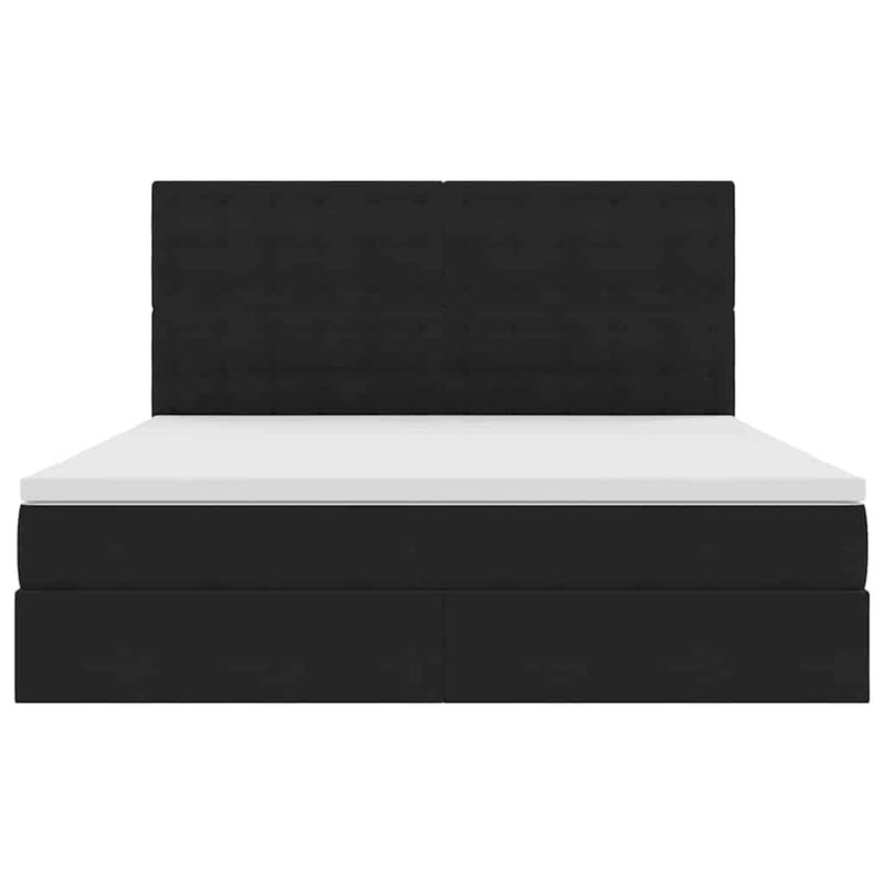 Casa si Gradina - Mobilier - Paturi si accesorii - Paturi - Pat cu lumini cu banda LED Negru 180 x 200 cm Catifea - Infinity.ro