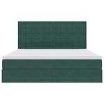Casa si Gradina - Mobilier - Paturi si accesorii - Paturi - Pat cu lumini cu banda LED Verde inchis 180 x 200 cm Catifea - Infinity.ro