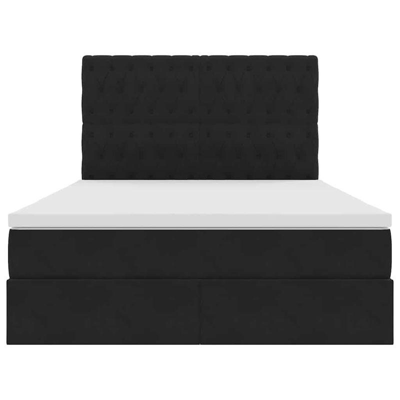 Casa si Gradina - Mobilier - Paturi si accesorii - Paturi - Pat cu lumini cu banda LED Negru 140 x 200 cm Catifea - Infinity.ro