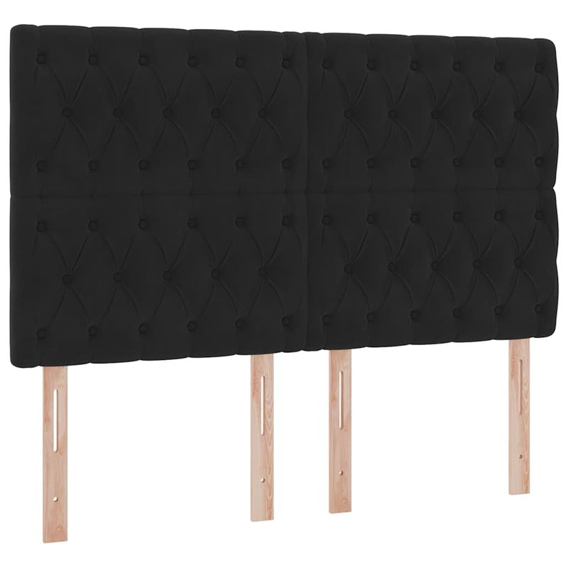 Casa si Gradina - Mobilier - Paturi si accesorii - Paturi - Pat cu lumini cu banda LED Negru 140 x 200 cm Catifea - Infinity.ro