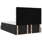 Casa si Gradina - Mobilier - Paturi si accesorii - Paturi - Pat cu lumini cu banda LED Negru 140 x 200 cm Catifea - Infinity.ro