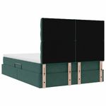 Casa si Gradina - Mobilier - Paturi si accesorii - Paturi - Pat cu lumini cu banda LED Verde inchis 140 x 200 cm Catifea - Infinity.ro