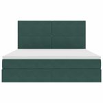 Casa si Gradina - Mobilier - Paturi si accesorii - Paturi - Pat cu lumini cu banda LED Verde inchis 160 x 200 cm Catifea - Infinity.ro