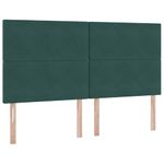 Casa si Gradina - Mobilier - Paturi si accesorii - Paturi - Pat cu lumini cu banda LED Verde inchis 160 x 200 cm Catifea - Infinity.ro
