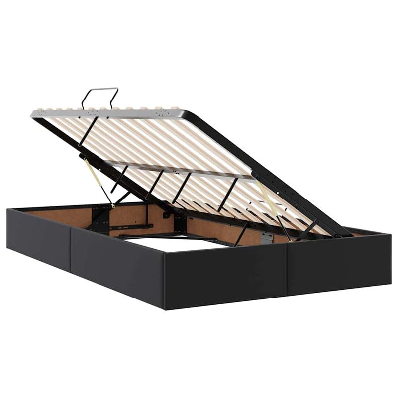 Casa si Gradina - Mobilier - Paturi si accesorii - Paturi - Pat cu lumini cu banda LED cu headboard Negru 120 x 200 cm PVC - Infinity.ro