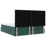 Casa si Gradina - Mobilier - Paturi si accesorii - Paturi - Pat cu lumini cu banda LED Verde inchis 160 x 200 cm Catifea - Infinity.ro