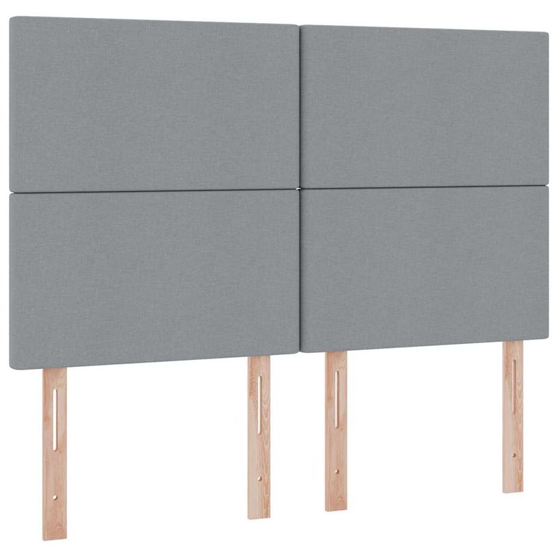 Casa si Gradina - Mobilier - Paturi si accesorii - Paturi - Pat cu lumini cu banda LED Gri deschis 140 x 190 cm tesatura - Infinity.ro