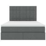 Casa si Gradina - Mobilier - Paturi si accesorii - Paturi - Pat cu lumini cu banda LED Gri inchis 140 x 200 cm tesatura - Infinity.ro