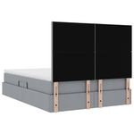 Casa si Gradina - Mobilier - Paturi si accesorii - Paturi - Pat cu lumini cu banda LED Gri deschis 140 x 190 cm tesatura - Infinity.ro