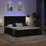 Casa si Gradina - Mobilier - Paturi si accesorii - Paturi - Pat cu lumini cu banda LED Negru 160 x 200 cm Catifea - Infinity.ro