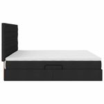 Casa si Gradina - Mobilier - Paturi si accesorii - Paturi - Pat cu lumini cu banda LED Negru 200 x 200 cm tesatura - Infinity.ro