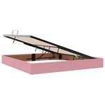 Casa si Gradina - Mobilier - Paturi si accesorii - Paturi - Pat cu lumini cu banda LED Roz 200 x 200 cm Catifea - Infinity.ro