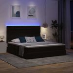 Casa si Gradina - Mobilier - Paturi si accesorii - Paturi - Pat cu lumini cu banda LED Negru 180 x 200 cm Catifea - Infinity.ro