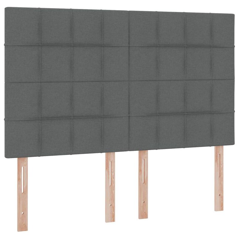 Casa si Gradina - Mobilier - Paturi si accesorii - Paturi - Pat cu lumini cu banda LED Gri inchis 140 x 200 cm tesatura - Infinity.ro