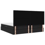 Casa si Gradina - Mobilier - Paturi si accesorii - Paturi - Pat cu lumini cu banda LED Negru 200 x 200 cm tesatura - Infinity.ro