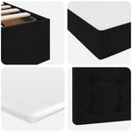 Casa si Gradina - Mobilier - Paturi si accesorii - Paturi - Pat cu lumini cu banda LED Negru 200 x 200 cm tesatura - Infinity.ro