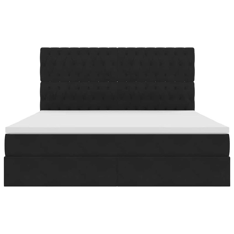 Casa si Gradina - Mobilier - Paturi si accesorii - Paturi - Pat cu lumini cu banda LED Negru 180 x 200 cm Catifea - Infinity.ro