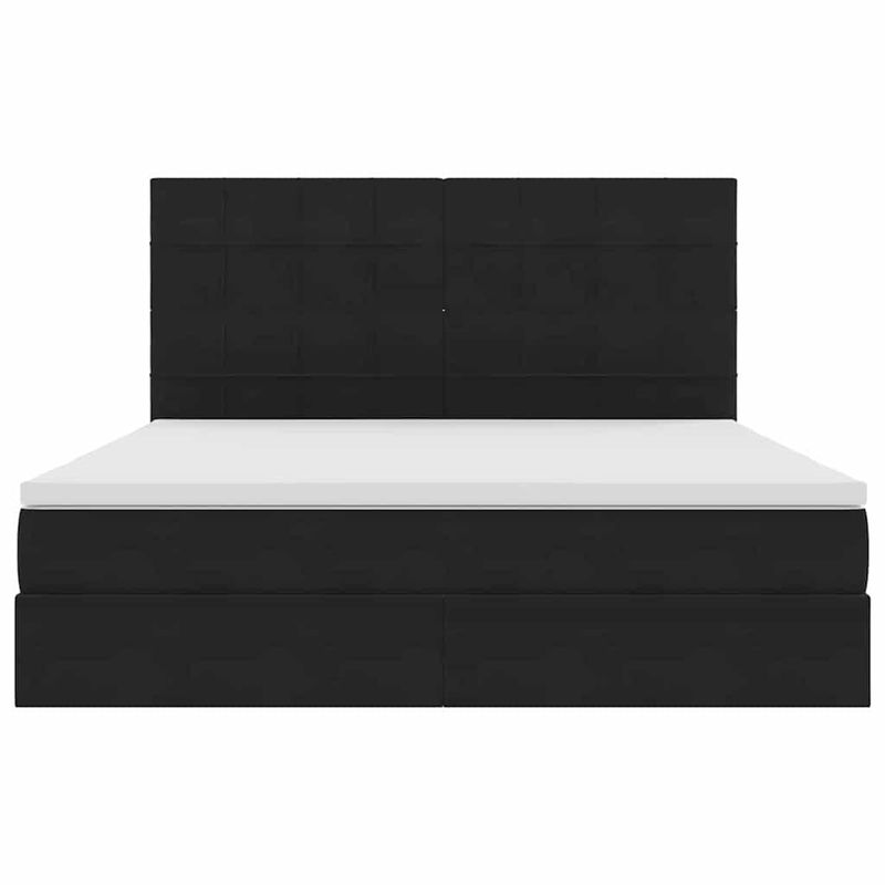 Casa si Gradina - Mobilier - Paturi si accesorii - Paturi - Pat cu lumini cu banda LED Negru 160 x 200 cm Catifea - Infinity.ro