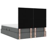Casa si Gradina - Mobilier - Paturi si accesorii - Paturi - Pat cu lumini cu banda LED Gri inchis 140 x 200 cm tesatura - Infinity.ro