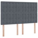 Casa si Gradina - Mobilier - Paturi si accesorii - Paturi - Pat cu lumini cu banda LED Gri inchis 140 x 200 cm Catifea - Infinity.ro