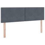 Casa si Gradina - Mobilier - Paturi si accesorii - Paturi - Pat cu lumini cu banda LED Gri inchis 140 x 190 cm Catifea - Infinity.ro