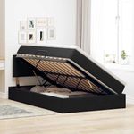 Casa si Gradina - Mobilier - Paturi si accesorii - Paturi - Pat cu lumini cu banda LED Negru 120 x 200 cm Catifea - Infinity.ro