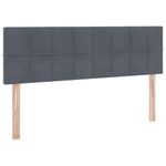 Casa si Gradina - Mobilier - Paturi si accesorii - Paturi - Pat cu lumini cu banda LED Gri inchis 140 x 200 cm Catifea - Infinity.ro