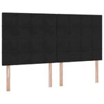 Casa si Gradina - Mobilier - Paturi si accesorii - Paturi - Pat cu lumini cu banda LED Negru 160 x 200 cm Catifea - Infinity.ro