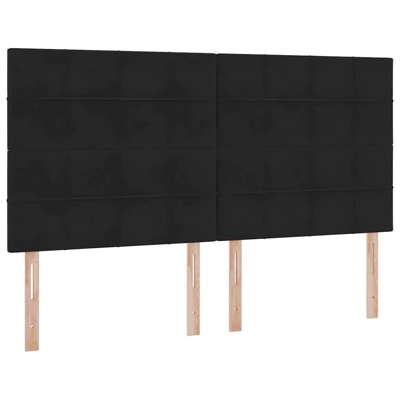 Casa si Gradina - Mobilier - Paturi si accesorii - Paturi - Pat cu lumini cu banda LED Negru 160 x 200 cm Catifea - Infinity.ro