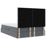 Casa si Gradina - Mobilier - Paturi si accesorii - Paturi - Pat cu lumini cu banda LED Gri inchis 140 x 200 cm Catifea - Infinity.ro