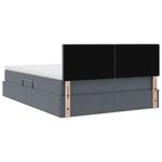 Casa si Gradina - Mobilier - Paturi si accesorii - Paturi - Pat cu lumini cu banda LED Gri inchis 140 x 200 cm Catifea - Infinity.ro