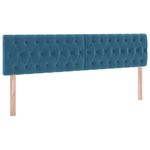 Casa si Gradina - Mobilier - Paturi si accesorii - Paturi - Pat cu lumini cu banda LED Albastru inchis 160 x 200 cm Catifea - Infinity.ro