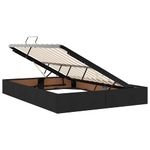 Casa si Gradina - Mobilier - Paturi si accesorii - Paturi - Pat cu lumini cu banda LED Negru 140 x 200 cm tesatura - Infinity.ro
