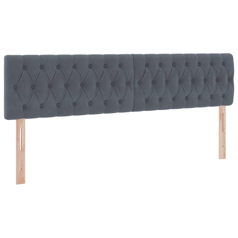 Casa si Gradina - Mobilier - Paturi si accesorii - Paturi - Pat cu lumini cu banda LED Gri inchis 180 x 200 cm Catifea - Infinity.ro