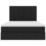 Casa si Gradina - Mobilier - Paturi si accesorii - Paturi - Pat cu lumini cu banda LED Negru 140 x 200 cm tesatura - Infinity.ro