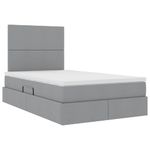 Casa si Gradina - Mobilier - Paturi si accesorii - Paturi - Pat cu lumini cu banda LED Gri deschis 120 x 200 cm tesatura - Infinity.ro