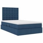 Casa si Gradina - Mobilier - Paturi si accesorii - Paturi - Pat cu lumini cu banda LED albastru 120 x 200 cm tesatura - Infinity.ro