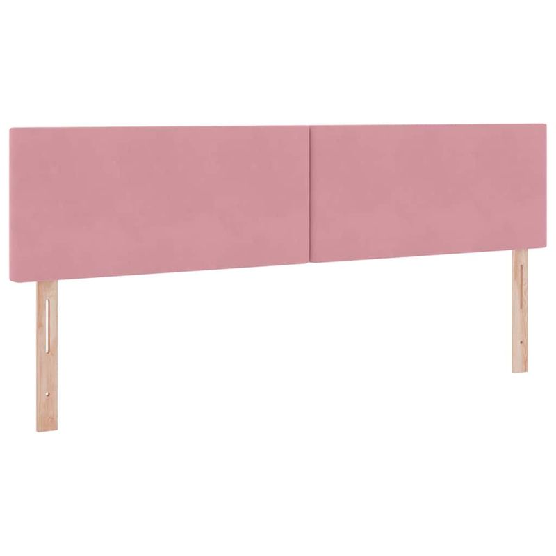 Casa si Gradina - Mobilier - Paturi si accesorii - Paturi - Pat cu lumini cu banda LED Roz 160 x 200 cm Catifea - Infinity.ro