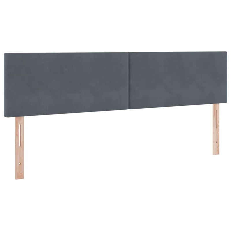 Casa si Gradina - Mobilier - Paturi si accesorii - Paturi - Pat cu lumini cu banda LED Gri inchis 160 x 200 cm Catifea - Infinity.ro