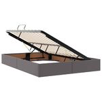 Casa si Gradina - Mobilier - Paturi si accesorii - Paturi - Pat cu lumini cu banda LED cu headboard Gri 140 x 200 cm PVC - Infinity.ro