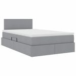 Casa si Gradina - Mobilier - Paturi si accesorii - Paturi - Pat cu lumini cu banda LED Gri deschis 120 x 200 cm tesatura - Infinity.ro
